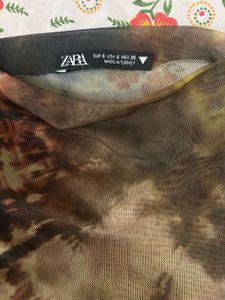 Zara Tie-Dye Mesh Top