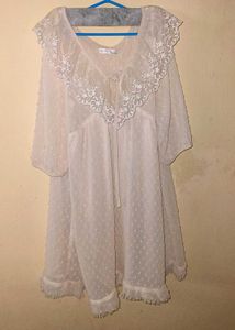 Khakhi color lace collar top