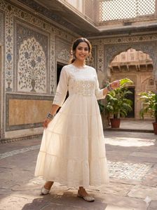 Embellished Cream Kurta