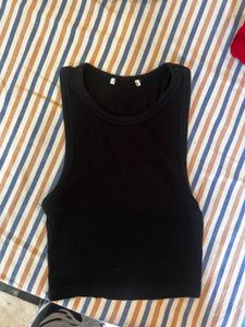 Classic Black Crop Tank Top
