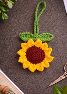 Crochet Sunflower Charm🌻