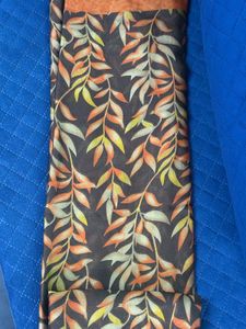 Beautiful leaf print saree with blouse