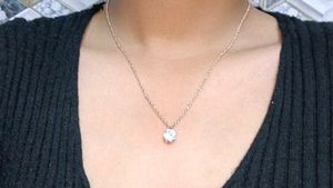 Elegant Solitaire Pendant Necklace