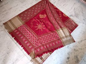Brand New Elegant Red & Gold Shawl
