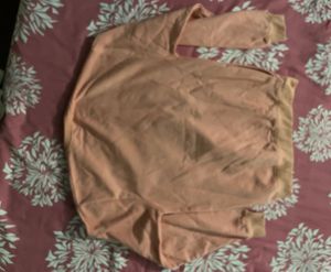 Peach Graphic Print Sweatshirt
