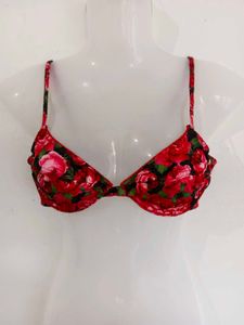 Floral Print Bra