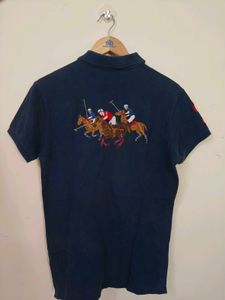 Triple Pony Navy Polo Shirt