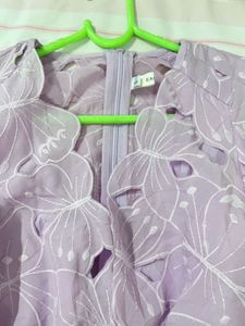 Purple butterfly detail dress