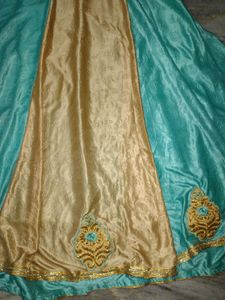 Full umbrella gown with dupatta,sleeve inner, and pant