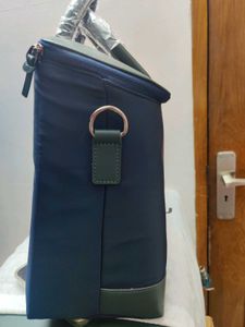 Stylish Navy &amp; Green Duffle/Travel Bag
