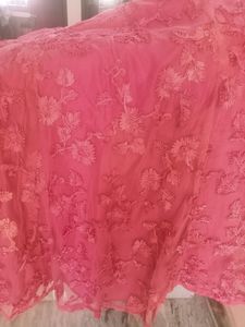 Pink Embroidered Indian Dress