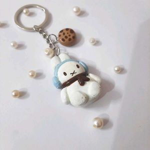 Miffy Inspired Clay Keychain