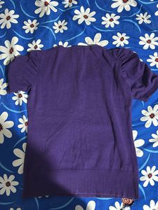 Purple Puff Sleeve Top
