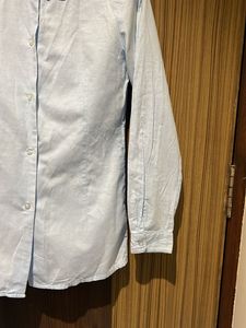 Light Blue Peter Pan Collar Shirt
