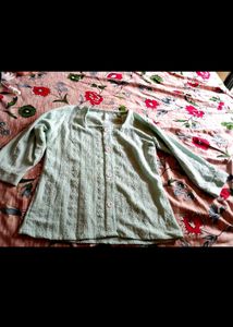 Light Green Textured Kurta