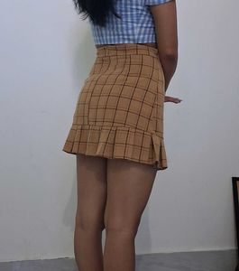 Plaid Ruffle Skirt