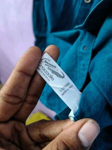 Linen Dark Teal Long Sleeve Shirt