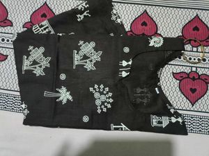 Brown Kurta with Tribal Print