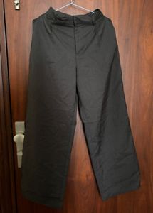 H&M Black Wide-Leg Trousers