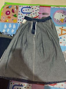 Denim A-Line Skirt