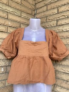 Chic Puff Sleeve Square Neck Top
