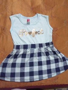Cute "Perfect" Top & Gingham Skirt Set