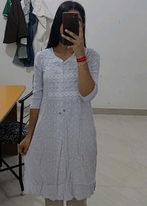 Light Blue Printed Kurta
