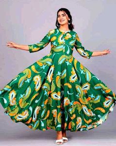 Green 🪴Anarkali Gown