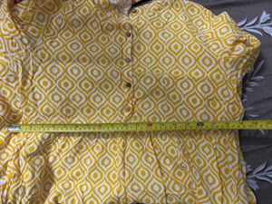 Yellow Geometric Print Kurta