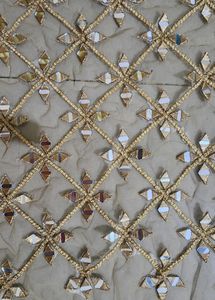 Golden Sheen And Mirror Dupatta