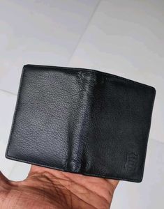 Black Leather Bi-Fold Wallet