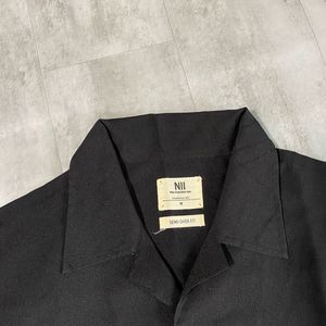 Men's Black Graphic Print Short Sleeve Shirt
