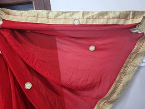 Beautiful Red saree in pure fabric