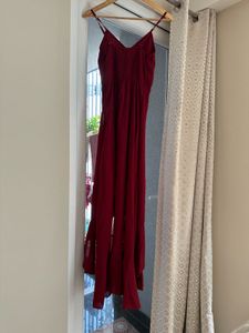 Maroon flare Dress