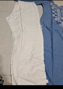 Blue Embroidered Cotton 3 piece set
