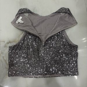 H&amp;MSparkly Sequin Halter Neck Top