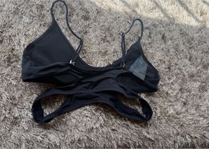 Black Cut-Out Sports Bra