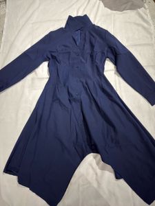 Stylish Navy Blue Shirt Dress