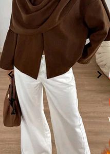 designer Brown top with scarf