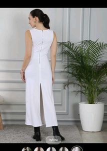 Sleek White Maxi Dress