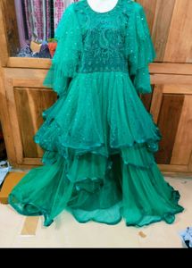 Stunning Teal Sequined Gown