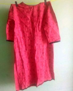 Red Printed Kurta