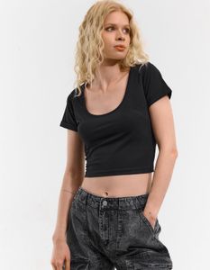 Zara Black Crop Top