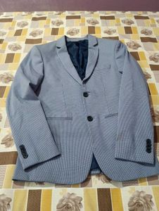 Men's Grey Pinstripe Blazer