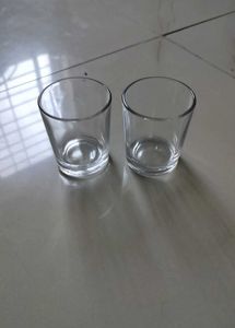 Set of Two Glass Shot Glasses