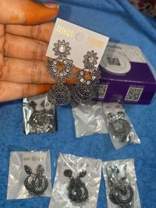 Boho Silver Tone Earring Bundle