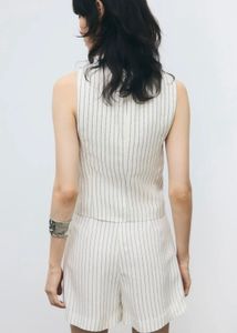 Pinstripe Button-Up Vest