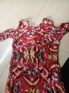 Bohemian Red Printed Maxi Dress