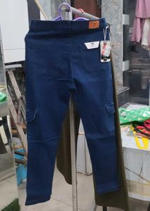 Dark Blue Cargo Jeans