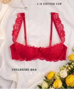 Sexy Red Lace Underwire Bra